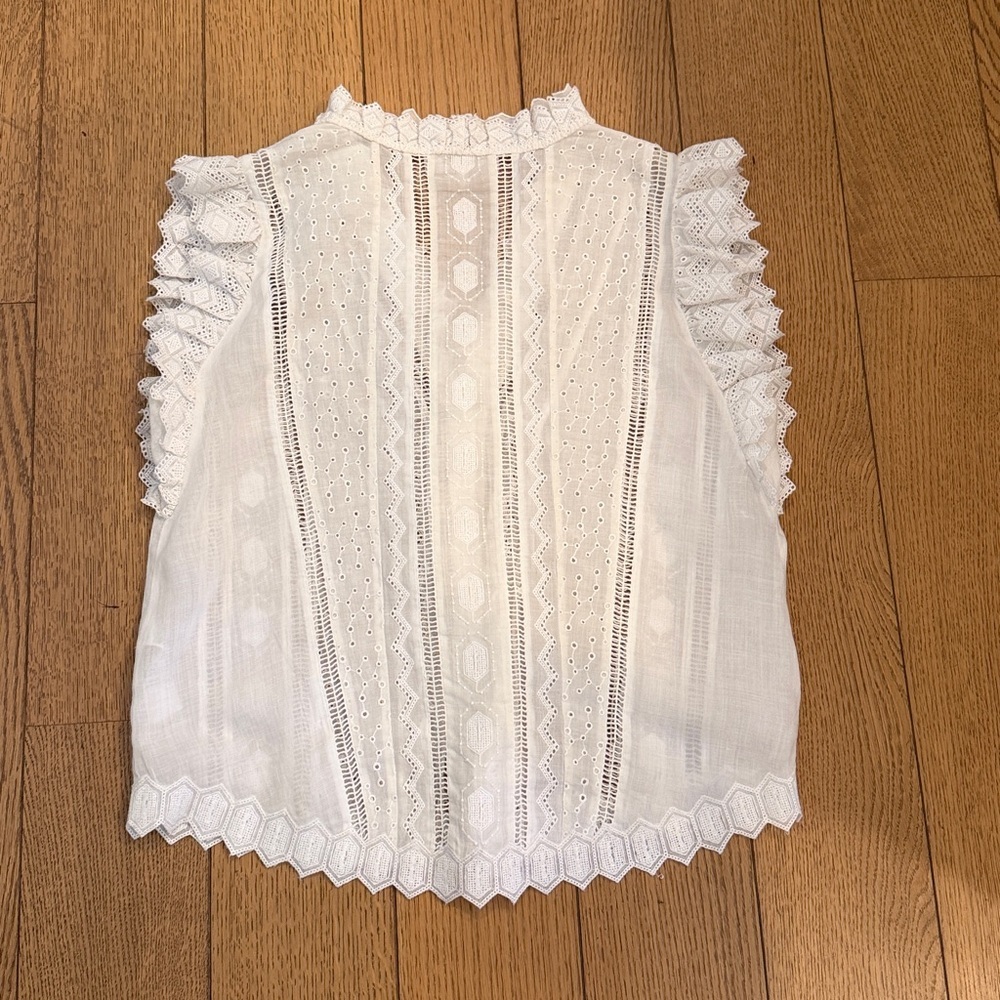 Frame Lauren Blouse Top Size Small - Picture 4 of 6